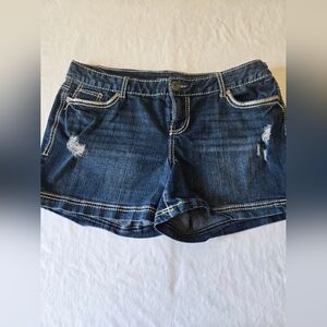 Maurices Dark Blue Jean Shorts